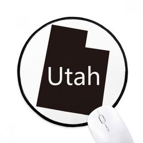 Dıythinker Utah Amerika Birleşik Devletleri Harita Yuvarlak Kaymaz Mouse Pad