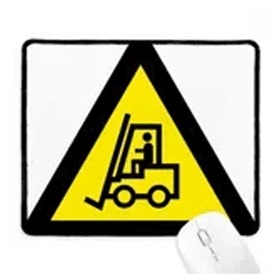 Dıythinker Uyarı Sembolü Sarı Siyah Forkliftler Üçgen Kaymaz Mouse Pad