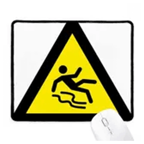 Dıythinker Uyarı Sembolü Sarı Siyah Kaygan Zemin Üçgen Kaymaz Mouse Pad