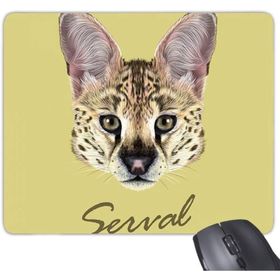 Dıythinker Uzun Eard Benekli Vahşi Serval Hayvan Dikdörtgen Kaymaz Kauçuk Mouse Pad