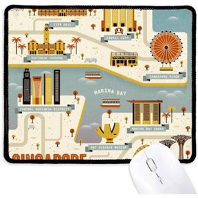 Dıythinker Vintage Singapur Simgesi Kaymaz Mouse Pad