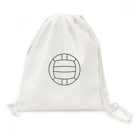 Dıythinker Voleybol Spor Çizgi Çizim Desen Tuval İpli Sırt Çantası