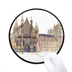 Dıythinker Westminster Abbeyof Londra Yuvarlak Kaymaz Mouse Pad