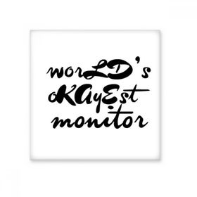 Dıythinker Worlds Okayest Moniter Mezuniyet Sezonu 10x10 cm Seramik Karo