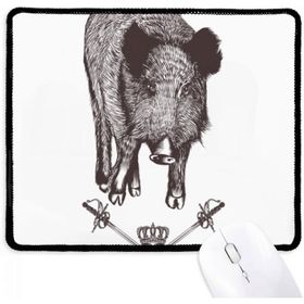 Dıythinker Yaban Domuzu Kılıç Tacı Hayvan Barok Stil Kaymaz Mouse Pad