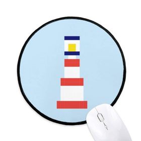 Dıythinker Yaz Yelken Kulesi Piksel Yuvarlak Kaymaz Mouse Pad