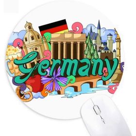 Dıythinker Yeni Kuğu Taşı Kale Bira Almanya Grafiti Yuvarlak Kaymaz Kauçuk Mouse Pad