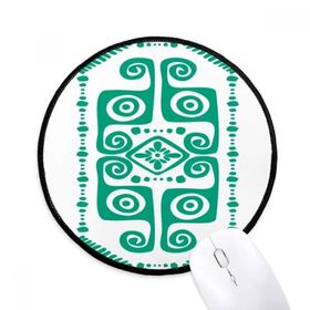 Dıythinker Yeşil Soyut Biyoloji Balık Yuvarlak Kaymaz Mouse Pad