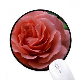 Dıythinker Yeşil Yapraklar Pembe Güller Yuvarlak Kaymaz Mouse Pad