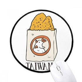Dıythinker Yılan Gıda Kızarmış tavuk Tayvan Yuvarlak Kaymaz Mouse Pad