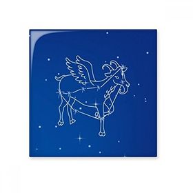 Dıythinker Yıldız Evren Oğlak Burcu Desenli 10x10 cm Seramik Karo