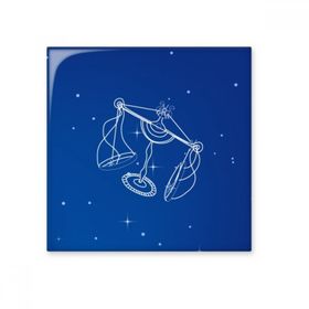 Dıythinker Yıldız Evren Terazi Takım Deseni Seramik Biske Fayans 20x20 cm Seramik Karo