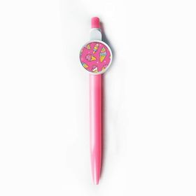 Dıythinker Yıldız Pembe Şeker Popsicle Dondurma Geri Çekilebilir Mavi Tükenmez Kalem