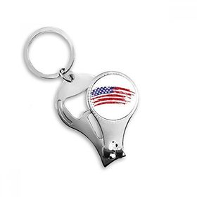 Dıythinker Yıldızlar ve Şeritler Bükülür Amerika Ülke Bayrağı Anahtarlık