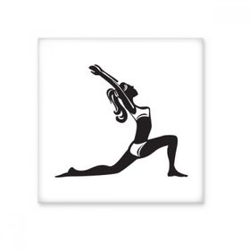 Dıythinker Yoga Kız Sağlıklı Esneme Spor Silüeti 15x15 cm Seramik Karo