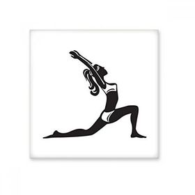 Dıythinker Yoga Kız Sağlıklı Esneme Spor Silüeti 15x15 cm Seramik Karo