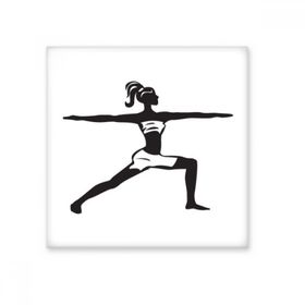 Dıythinker Yoga Kız Sağlıklı Spor Silüeti 15x15 cm Seramik Karo