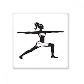 Dıythinker Yoga Kız Sağlıklı Spor Silüeti 15x15 cm Seramik Karo