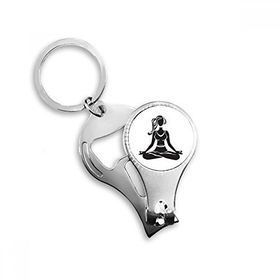 Dıythinker Yoga Kız Sağlıklı Tutun Çapraz Bacaklı Spor Silüeti Metal Anahtarlık