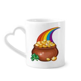 Dıythinker Yonca Parlak Gökkuşağı İrlanda St.Patricks Day Kahve Kupaları