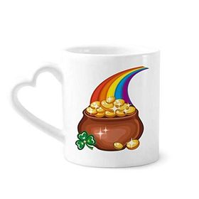 Dıythinker Yonca Parlak Gökkuşağı İrlanda St.Patricks Day Kahve Kupaları