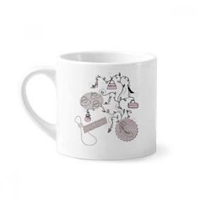 Dıythinker Yüksek Topuklu Ayakkabı Çiçek Çantası Desenli Mini Kahve Kupası