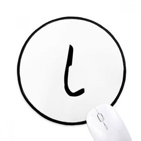 Dıythinker Yunan Alfabesi Iota Siyah siluet Yuvarlak Kaymaz Mouse Pad