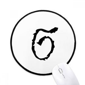 Dıythinker Yunan Alfabesi Sigma Siyah siluet Yuvarlak Kaymaz Mouse Pad