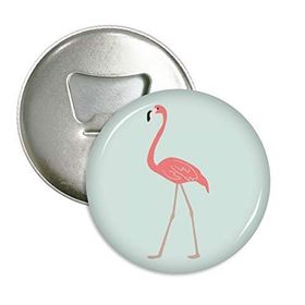 Dıythinker Yürüme Flamingo Desenli Yuvarlak Şişe Açacağı Buzdolabı Mıknatısı Rozet