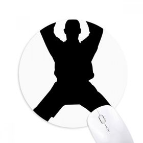 Dıythinker Yuvarlak Çin Çin Shaolin Kung Fu Kültürü Kaymaz Kauçuk Fare Altlığı