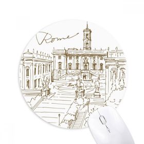 Dıythinker Yuvarlak Fontana di Trevi Roma Fontana Kent Simgesi Kaymaz Kauçuk Fare Altlığı