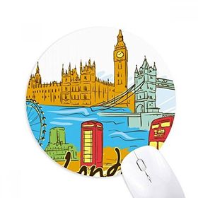 Dıythinker Yuvarlak İngiltere İngiltere Londra Kaymaz Kauçuk Fare Altlığı