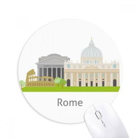 Dıythinker Yuvarlak İtalya Roma Manzara Ulusal Simge Kaymaz Kauçuk Fare Altlığı