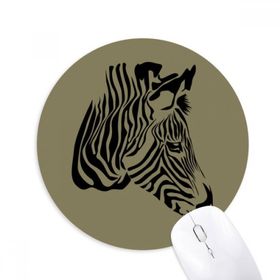 Dıythinker Yuvarlak Özelliği Zebra Kafası Kahverengi Hayvan Kaymaz Kauçuk Fare Altlığı