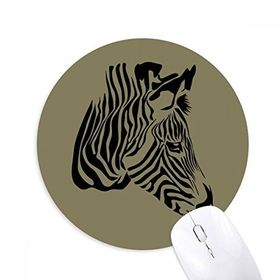 Dıythinker Yuvarlak Özelliği Zebra Kafası Kahverengi Hayvan Kaymaz Kauçuk Fare Altlığı