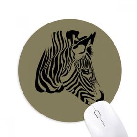 Dıythinker Yuvarlak Özelliği Zebra Kafası Kahverengi Hayvan Kaymaz Kauçuk Fare Altlığı