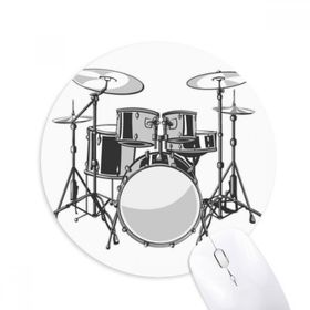 Dıythinker Yuvarlak Şarkı Müzik Davul Kiti Enerji İllüstrasyonu Kaymaz Kauçuk Fare Altlığı