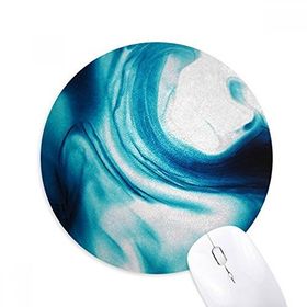 Dıythinker Yuvarlak Şeffaf Sıvı Mavi Pigment Soyut Kaymaz Kauçuk Fare Altlığı