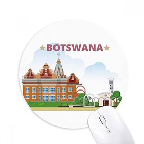 Dıythinker Yuvarlak Şehir Binası Botsvana Kaymaz Kauçuk Fare Altlığı