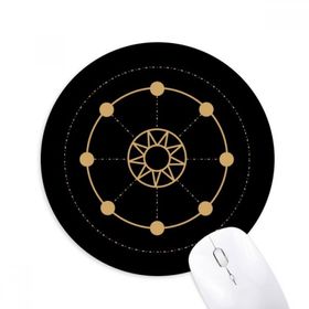 Dıythinker Yuvarlak Şekilli Totem Geometri Güneş Yıldızı Kaymaz Kauçuk Fare Altlığı
