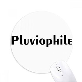 Dıythinker Yuvarlak Şık Kelime Pluviophile Kaymaz Kauçuk Fare Altlığı