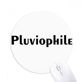 Dıythinker Yuvarlak Şık Kelime Pluviophile Kaymaz Kauçuk Fare Altlığı