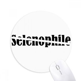 Dıythinker Yuvarlak Şık Kelime Selenophile Kaymaz Kauçuk Fare Altlığı