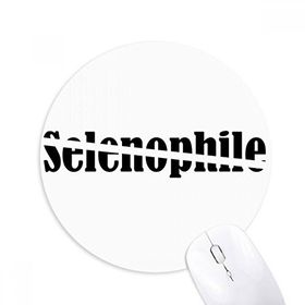 Dıythinker Yuvarlak Şık Kelime Selenophile Kaymaz Kauçuk Fare Altlığı