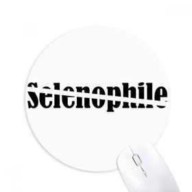Dıythinker Yuvarlak Şık Kelime Selenophile Kaymaz Kauçuk Fare Altlığı