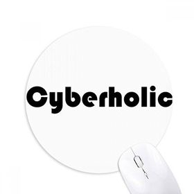 Dıythinker Yuvarlak Şık Kelime Siberholik Kaymaz Kauçuk Fare Altlığı