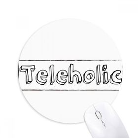 Dıythinker Yuvarlak Şık Kelime Teleholic Kaymaz Kauçuk Fare Altlığı