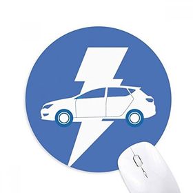 Dıythinker Yuvarlak Şimşek Enerji Araçları Çevreyi Korur Kaymaz Kauçuk Fare Altlığı
