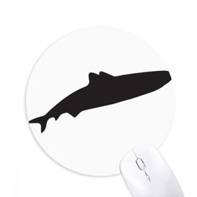 Dıythinker Yuvarlak Streamline Shark Fierce Fish Silhouette Kaymaz Kauçuk Fare Altlığı