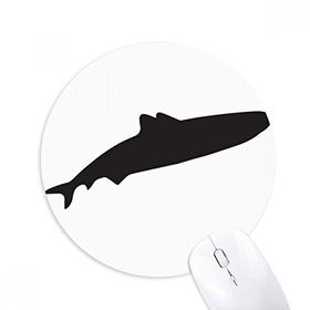 Dıythinker Yuvarlak Streamline Shark Fierce Fish Silhouette Kaymaz Kauçuk Fare Altlığı